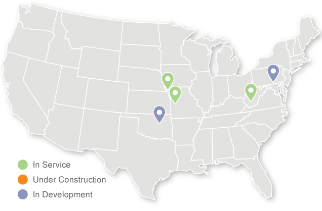 Map of projects